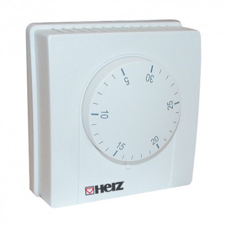 Sieninis termostatas mechaninis F791BELUX 230V/24V, 5-30°C, Herz 3F79100